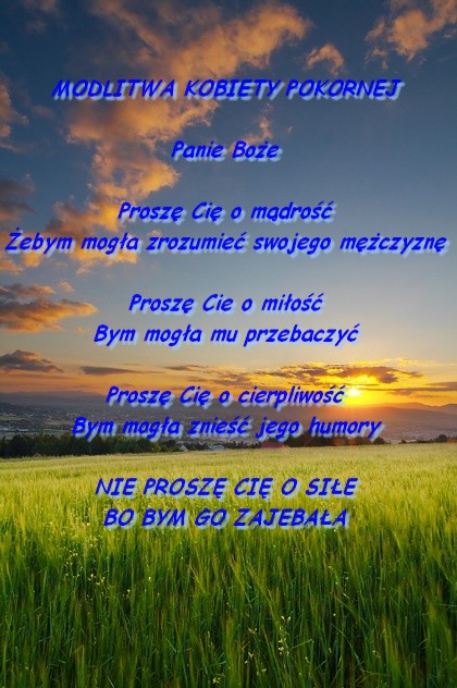 Modlitwa kobiety pokornej